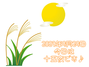 今日は十五夜です☆☆☆
